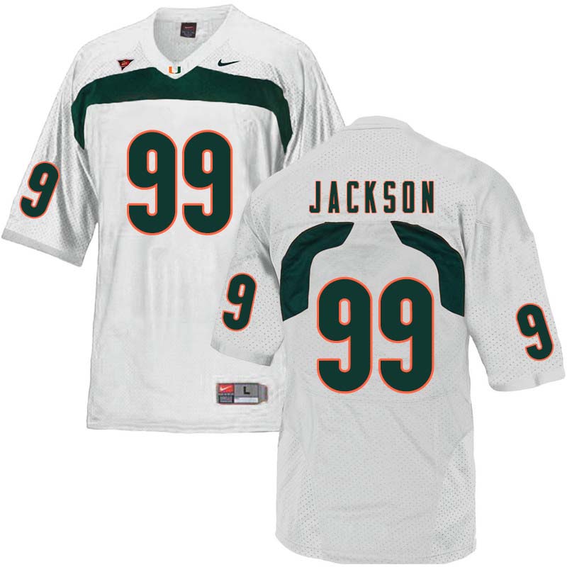 Nike Miami Hurricanes #99 Joe Jackson College Football Jerseys Sale-White
